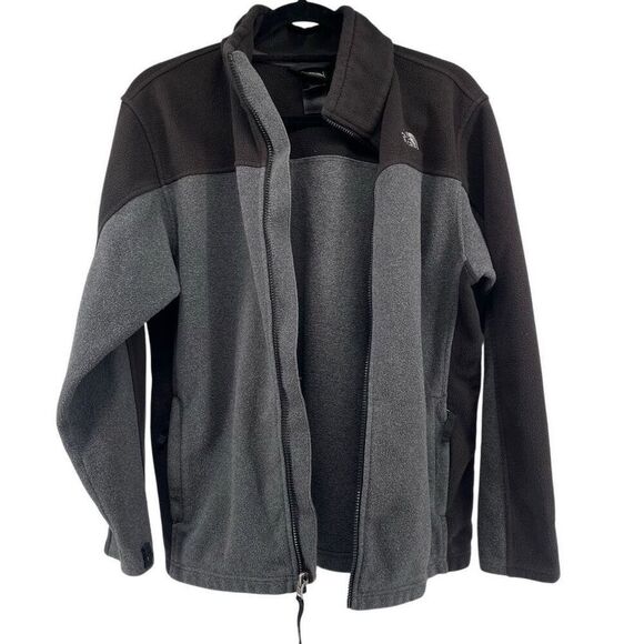 The North Face Boys Black Gray Colorblock Full Zip Fleece Jacket XL 18/20 - Picture 11 of 16